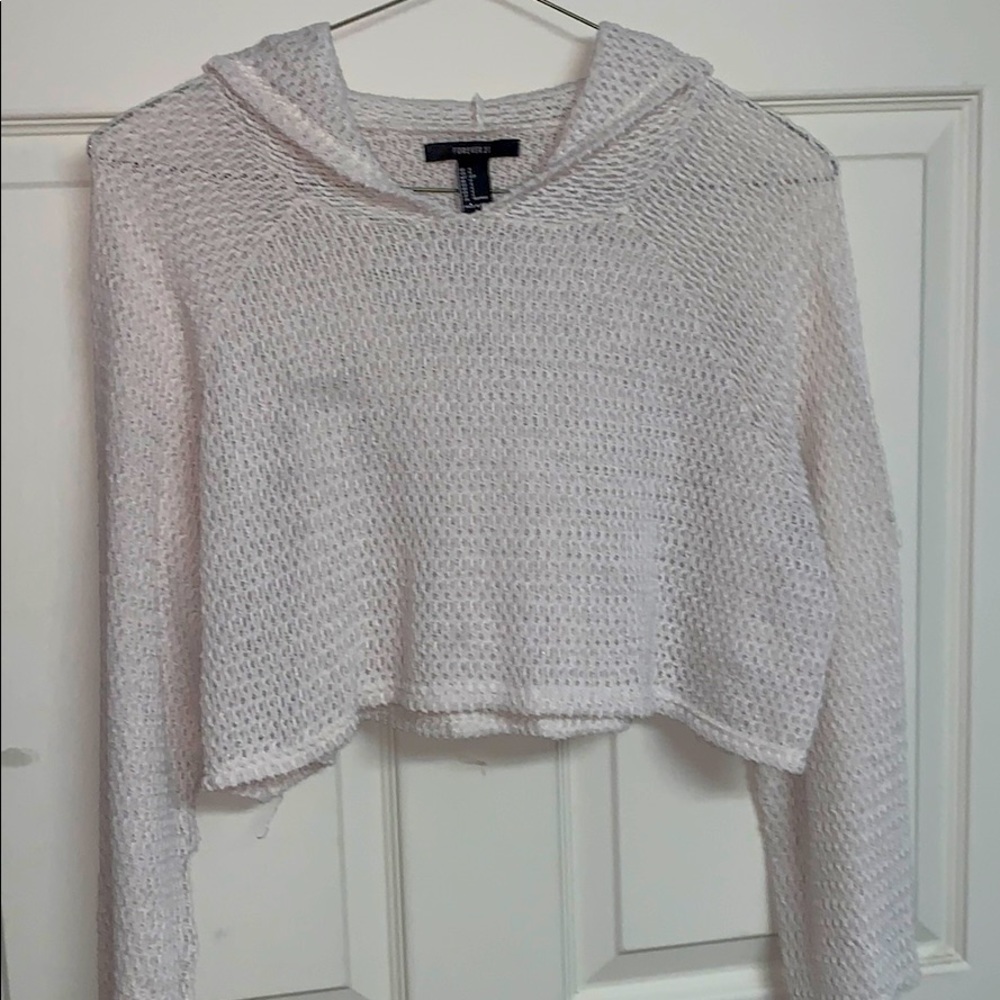 Cropped Open Knit Cover Up